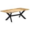 vidaXL Eettafel 200x100x75 cm massief mangohout
