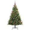 vidaXL Kunstkerstboom met scharnier 300 LEDs Groen 180 cm PVC en PE