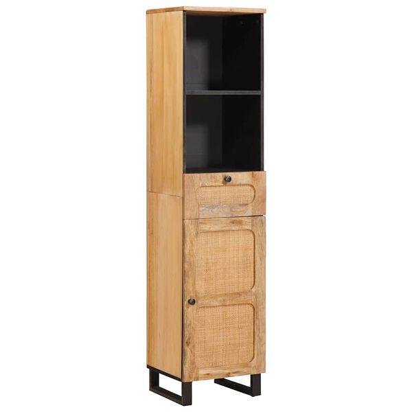 vidaXL Badkamerkast Bruin 38 x 33 x 160 cm Massief Mango Hout