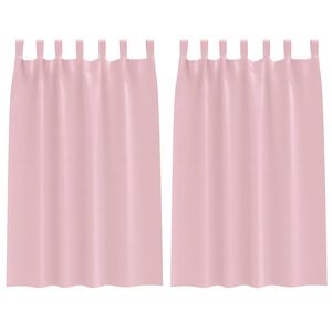 vidaXL Zwart-out Gordijnen met Ringen 2 st Babyroze 175 x 140 cm