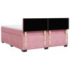vidaXL Boxspring met matras fluweel roze 180x200 cm