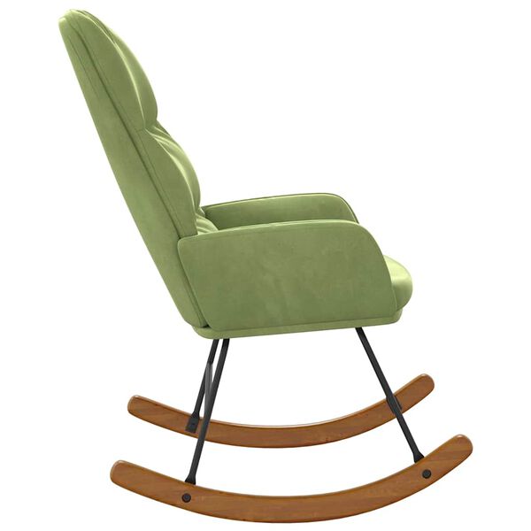 vidaXL Schommelstoel fluweel lichtgroen