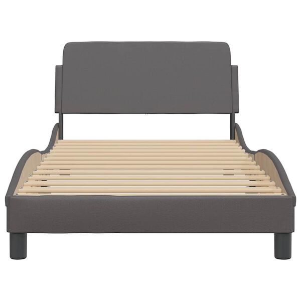 vidaXL Bedframe "Dover" kunstleer grijs 100x200 cm