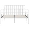vidaXL Bedframe met lattenbodem metaal wit 120x200 cm