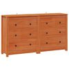 vidaXL Dressoir 2 st Wasbruin 140 x 35 x 80 cm Massief grenenhout