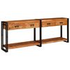 vidaXL Wandtafels 2 st Bruin 200 x 33 x 75 cm Massief Acaciahout