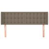 vidaXL Hoofdbord met randen 147x16x78/88 cm stof taupe