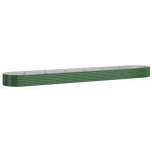 vidaXL Plantenbak 544x100x36 cm gegalvaniseerd staal groen