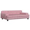 vidaXL Kinderbank 90x53x30 cm fluweel roze