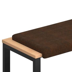vidaXL Bankkussen Faux Su&egrave;de Stof Bruin Diepte 35 cm