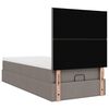vidaXL Ottoman bed met matras en LED's 90x190cm stof taupe