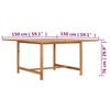 vidaXL Tuintafel 150x150x76 cm massief teakhout
