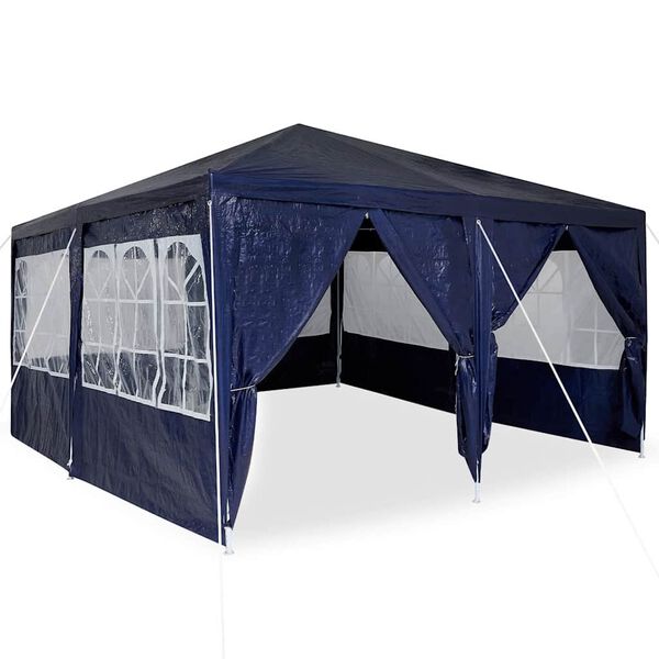 vidaXL Partytent Blauw 400 x 400 x 266 cm Polyetheen