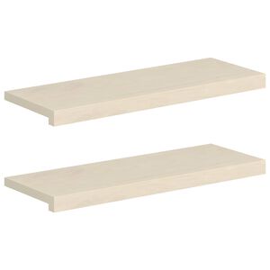 vidaXL Trap Tread 2 st 70 x 25 x 2 cm Wit Massief Eikenhout