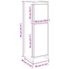 vidaXL Badkamerkast 30x30x95 cm bewerkt hout artisanaal eikenkleur