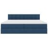 vidaXL Opbergbed met LED met matras met LED Blauw 200 x 200 cm Stof