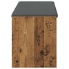 vidaXL Halbank met kussen met plank Oudhout 103 x 38 x 45 cm