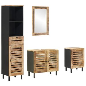 vidaXL Badkamerkastenset 4 st Naturel 38 x 33 x 160 cm