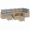 vidaXL Tuinbankenset 9 st Beige poly rattan