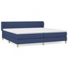 vidaXL Boxspring met matras stof blauw 200x200 cm