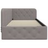 vidaXL Hoekbedframe met hoofdeinde Taupe 90 x 190 cm Stof