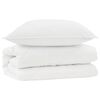 vidaXL Dekbed Set met kussen 2 st Wit Microfibre