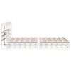 vidaXL Bedframe zonder matras massief grenenhout wit 140x200 cm