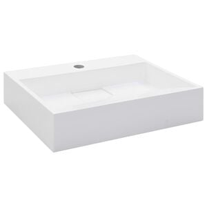 vidaXL Wastafel 50x38x13 cm mineraal gegoten/marmer gegoten wit