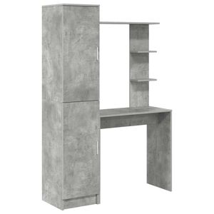 vidaXL Bureau 2 pcs Beton Grijs
