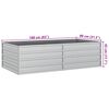 vidaXL Plantenbak verhoogd 160x80x45 cm gegalvaniseerd staal zilver