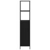 vidaXL Badkamermeubel met planken 36x35x165 cm zwart eikenkleurig