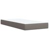 vidaXL Boxspring met matras stof taupe 90x200 cm
