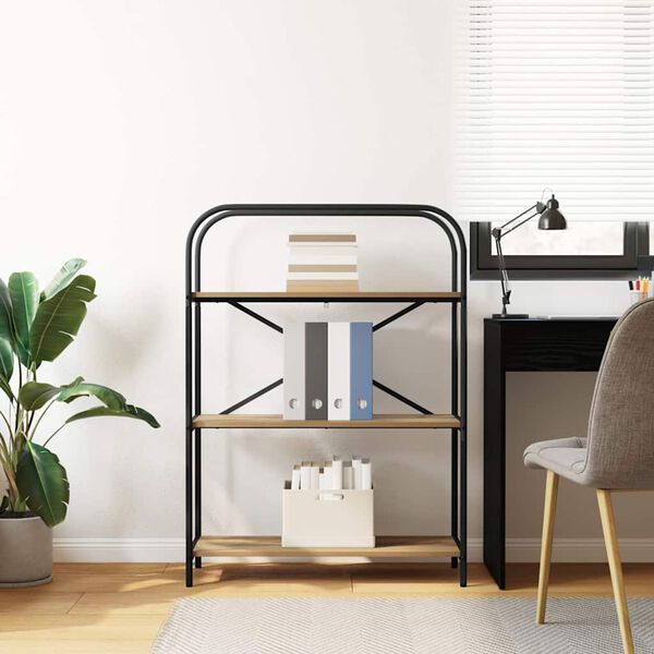 vidaXL Boekenkast Artisan Eiken 80 x 30 x 109 cm Bewerkt hout