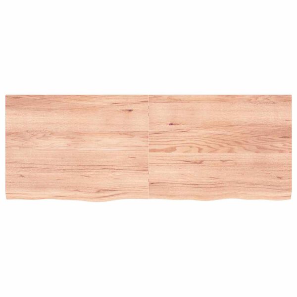 vidaXL Wandschap 160x60x(2-4)cm behandeld massief eikenhout lichtbruin