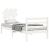 vidaXL Bedframe met hoofdbord massief hout wit