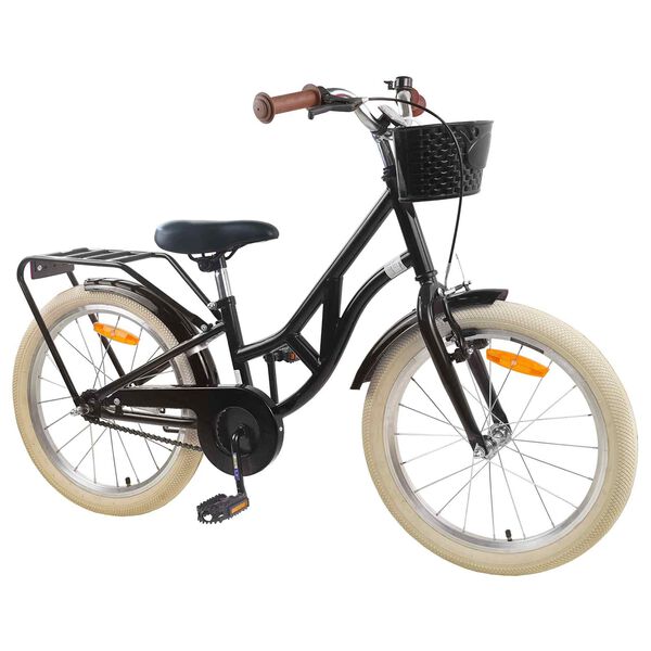 vidaXL Kinderfiets 24 Inch voor 8-12 jaar oud Zwart