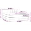 vidaXL Boxspring met matras en LED fluweel donkerblauw 160x200 cm