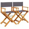 vidaXL Regisseursstoelen 2 st inklapbaar stof donkergrijs