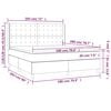 vidaXL Boxspring met matras en LED fluweel zwart 180x200 cm