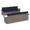 vidaXL Tuinbankenset 9 st Grijs poly rattan