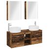 vidaXL Badkamermeubelset 5 st Oud hout Bewerkt hout en glas