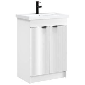 vidaXL Badkamermeubelset Wit 78,5 x 37,5 x 81 cm Bewerkt hout