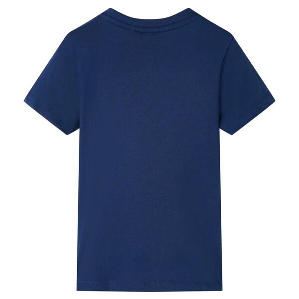 Kindershirt met korte mouwen 128 donkerblauw