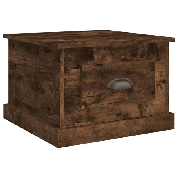vidaXL Salontafel 50x50x35 cm bewerkt hout gerookt eikenkleurig