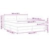 vidaXL Boxspringbed met hoofdeinde Donkergrijs 160 x 200 cm Stof