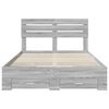 vidaXL Bedframe met lade met hoofdeinde met opslag Bewerkt hout