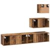 vidaXL Tv-meubelset Wandgemonteerd 4 pcs Oud Hout Bewerkt hout