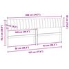 vidaXL Gestoffeerd hoofdbord Lichtgrijs 200 cm Massief grenenhout