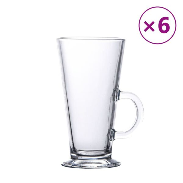 vidaXL Latteglazen met handvat 6 stuks 250 ml