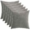 vidaXL Kussensloop 6 st HEERLEN Donkergrijs 40 x 40 cm Chenille Stof